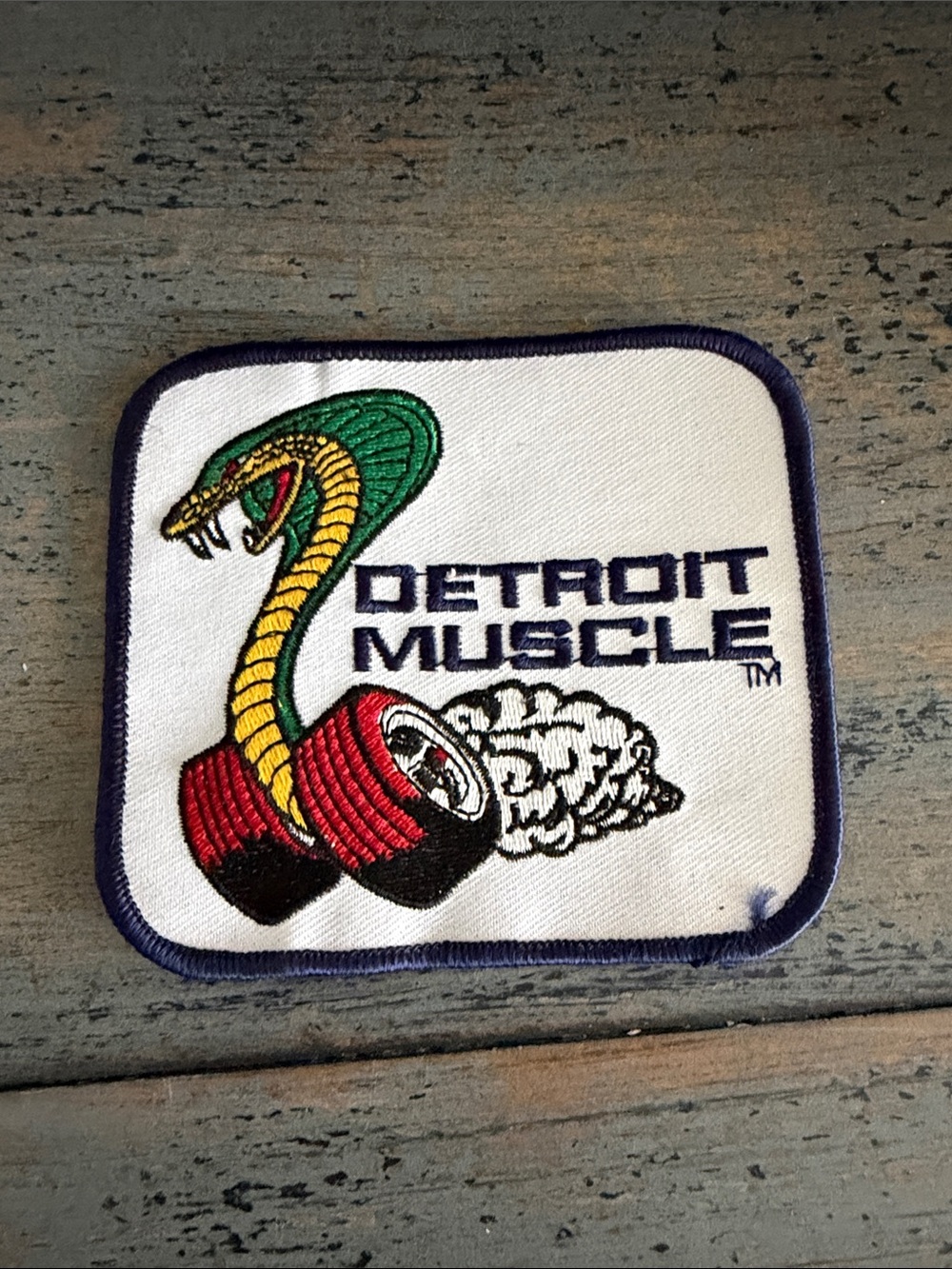 Vintage Style Detroit Muscle Ford Cobra Sew On Patch